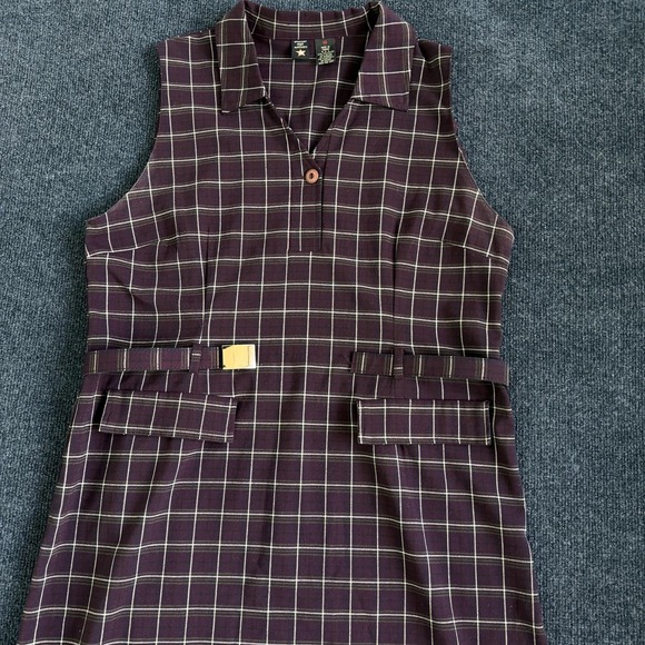 American Eagle Outfitters Dresses & Skirts - Y2K American Eagle Outfitters Dress Womens 14 Purple Plaid Shift Shirt Short